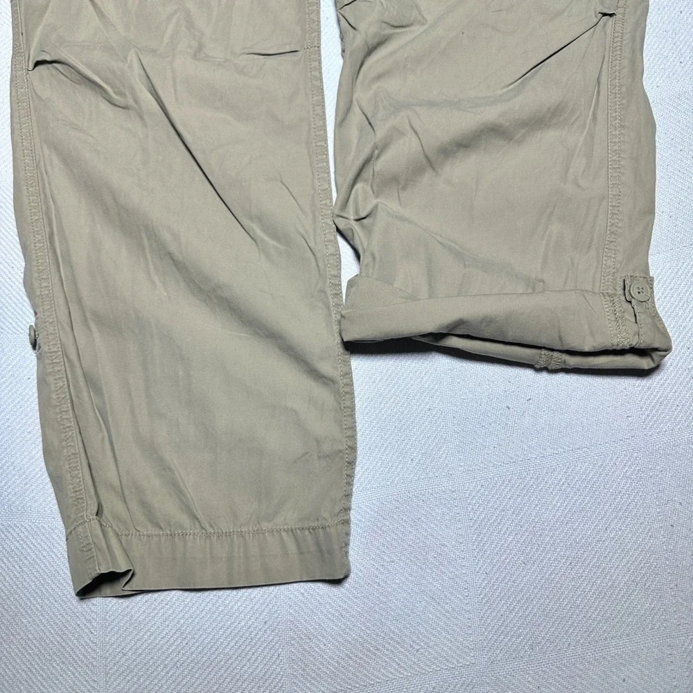 Polo Ralph Lauren Cargo Pants Men 34x32 Roll Up Leg Outdoors Hiking Tan Khaki